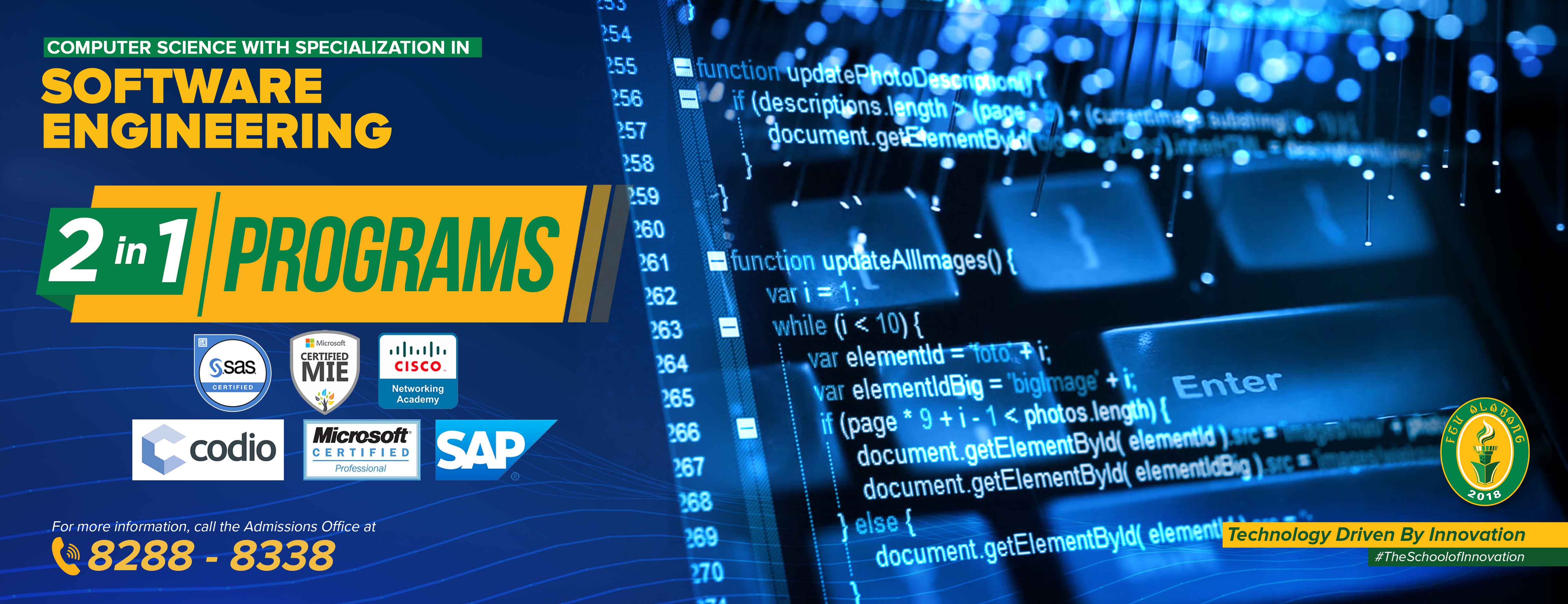 Bachelor of Science in Computer Science with specialization in Software Engineering